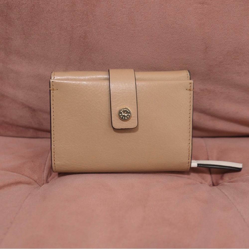 Radley London Hanson street medium leather flap over wallet purse natural tan